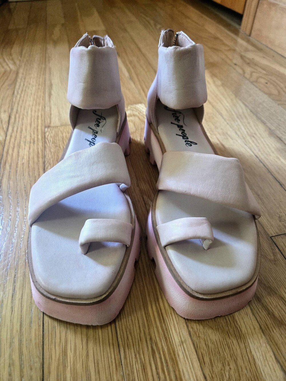 Free People Blush Pink Crisscross Sport Sandal